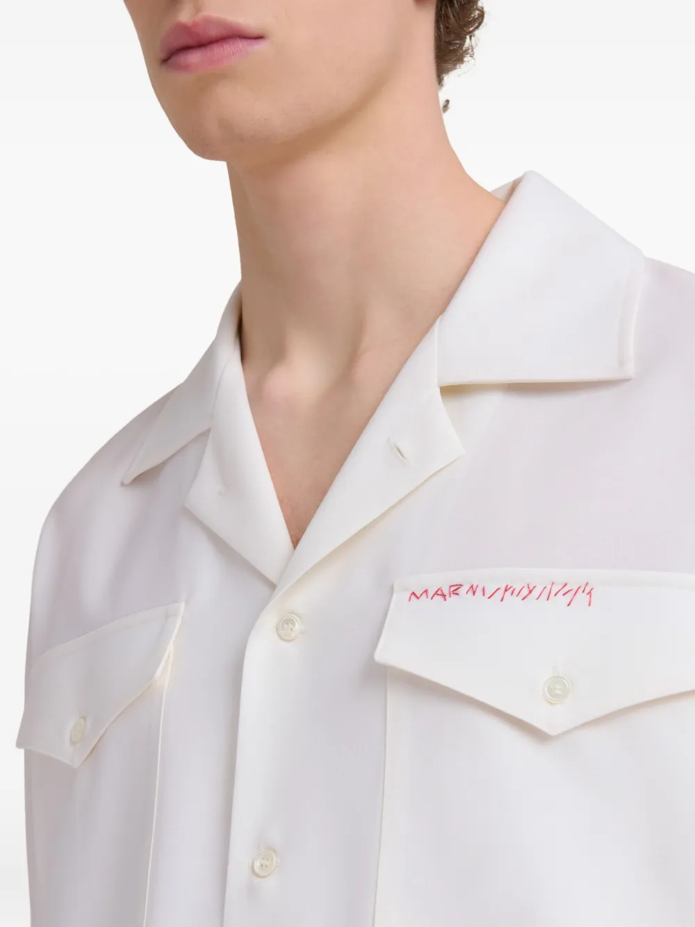 Marni Button-up overhemd met opgestikte zakken Wit