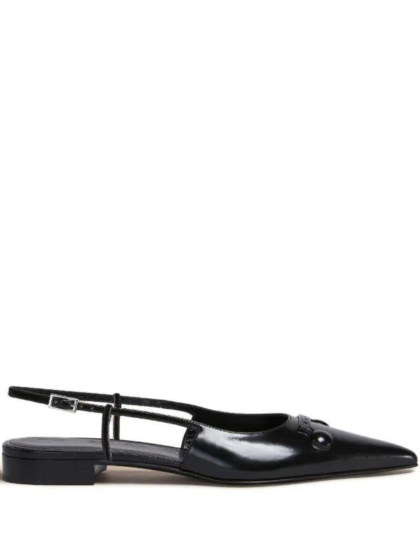 MARNI レザー スリングバック サンダル Marni スリングバック サンダル | ブラック | FARFETCH JP