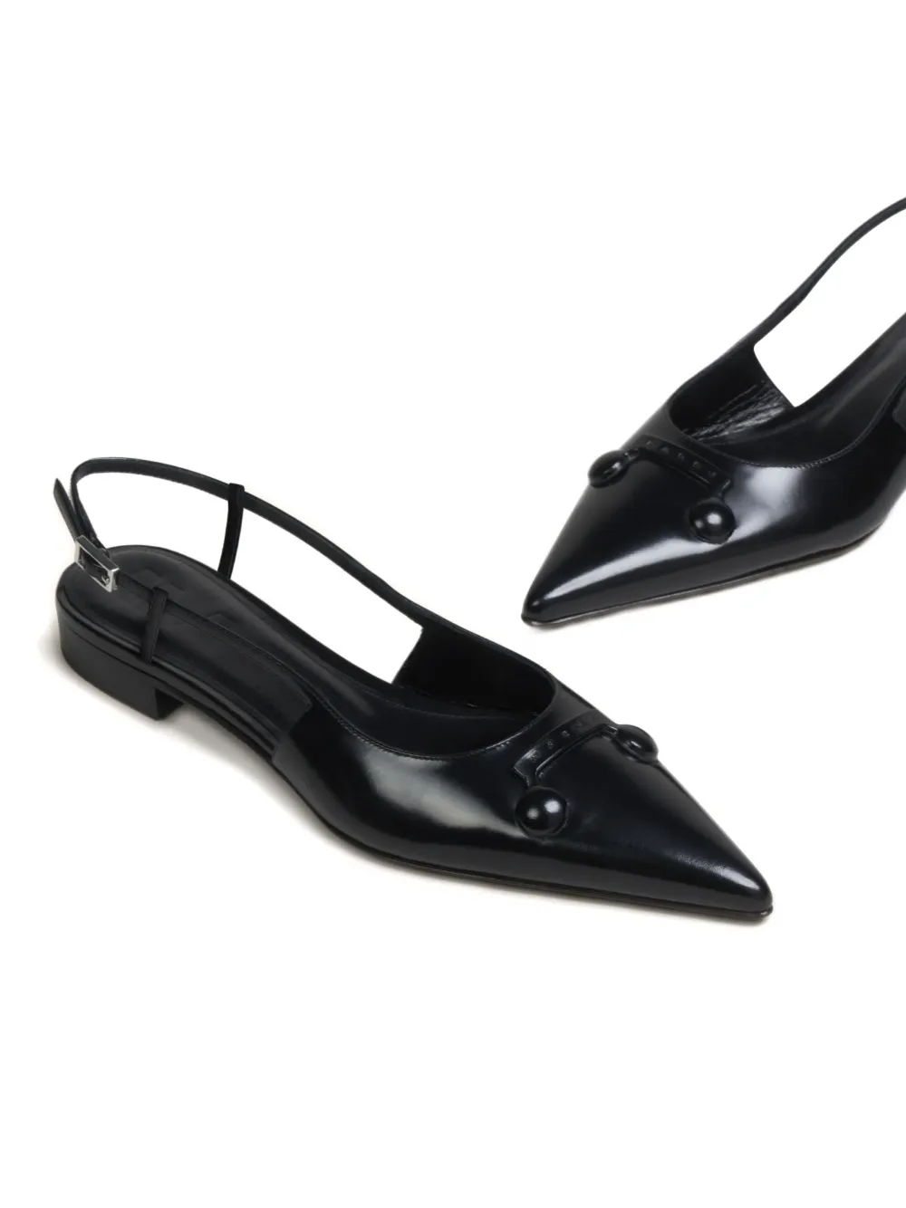 Marni pointed-toe slingback sandals Black