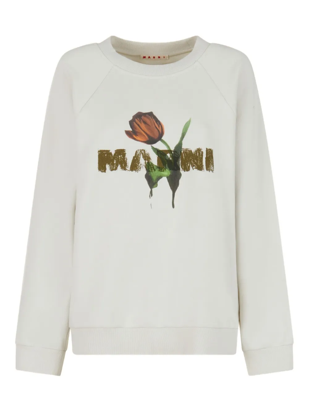 Marni Sweater met bloemenprint Wit