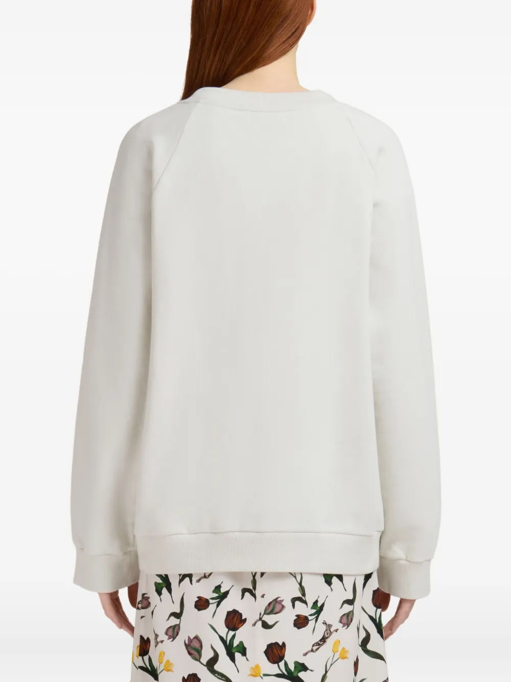Marni Sweater met bloemenprint Wit