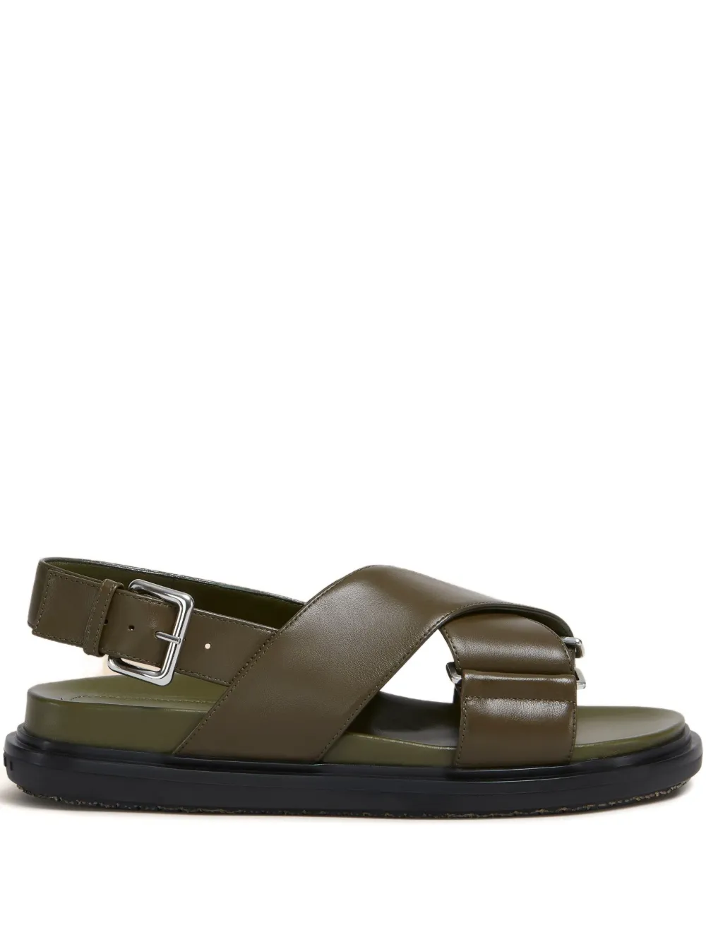 Marni cross-strap flat sandals | Green | Image 1