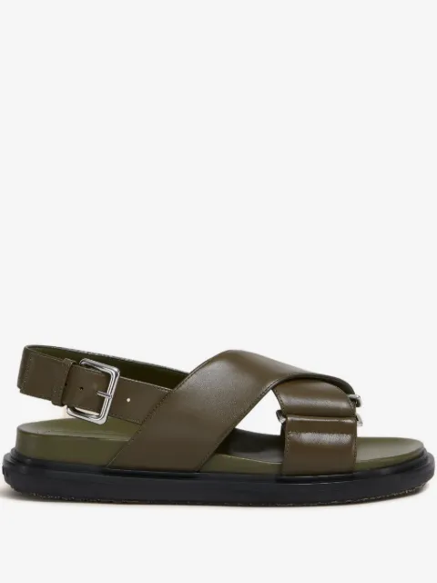 Marni  leather Fussbett sandals