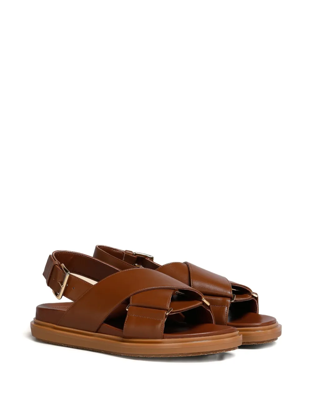 Marni cross-strap leather sandals | Flat Sandals | Image 2