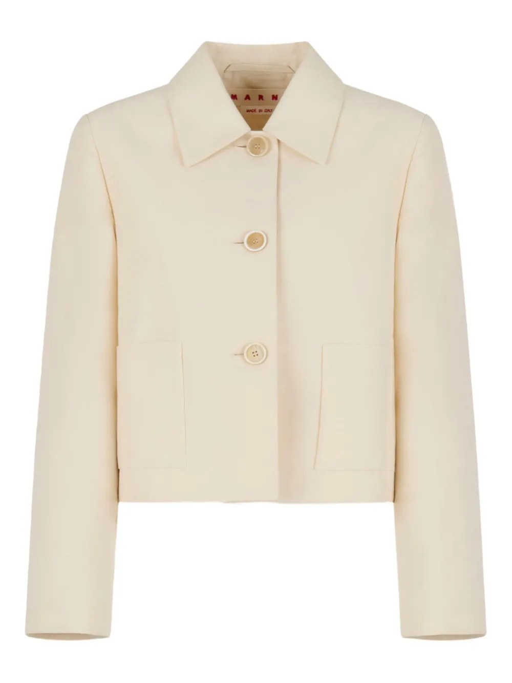 Marni Katoenen cropped jack Wit