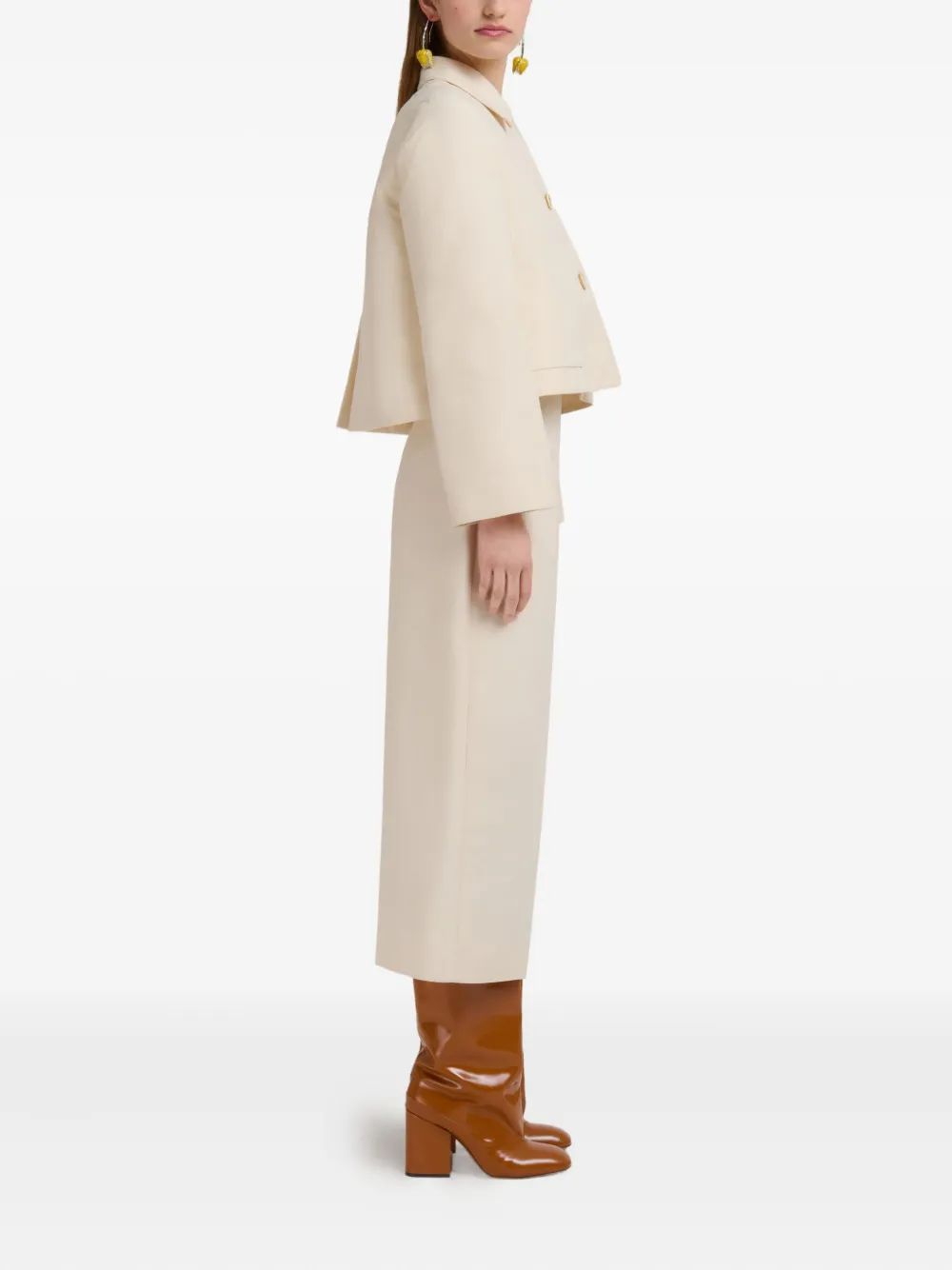 Marni Katoenen cropped jack Wit