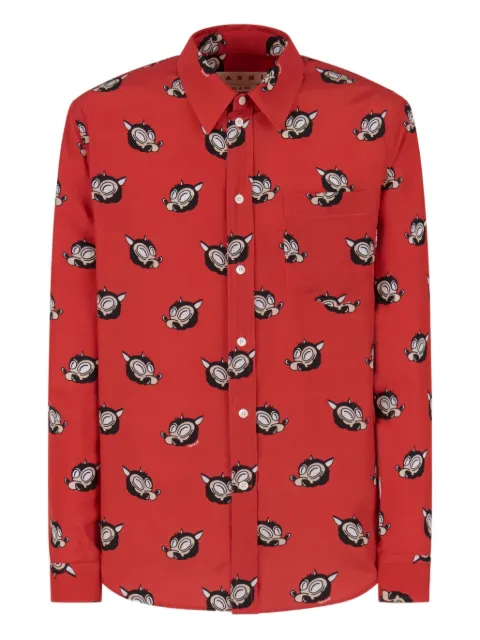 Marni Wolves-print shirt