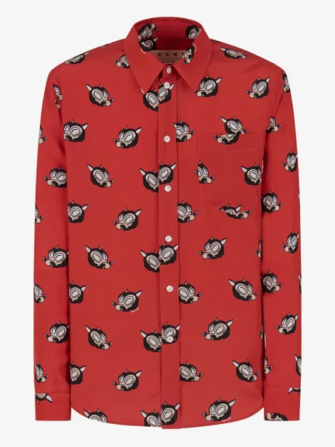 Marni Wolves-print shirt
