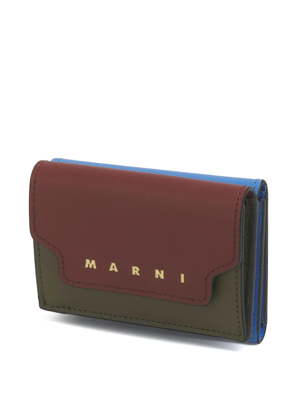 Marni Leren portemonnee Rood