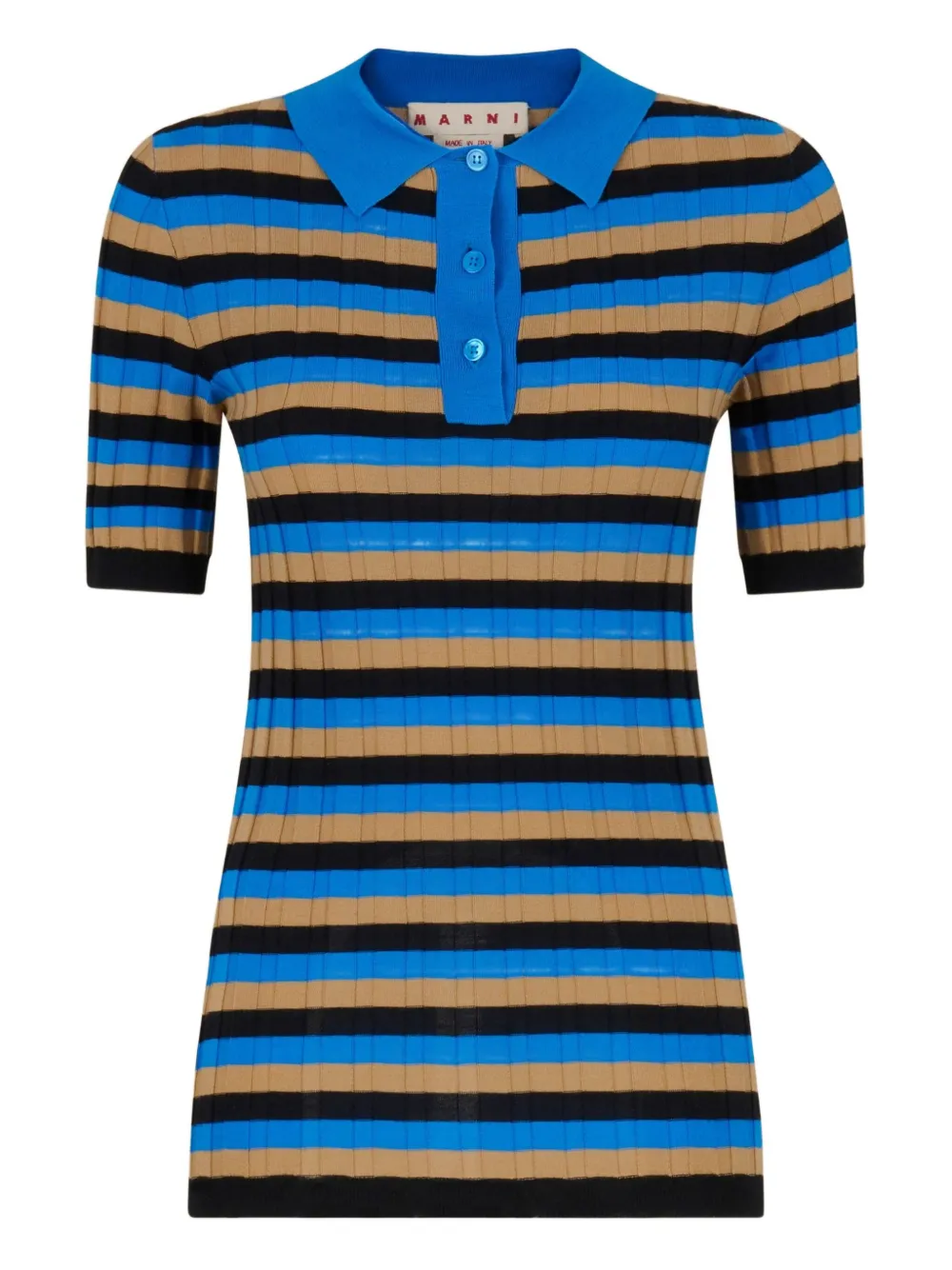 Marni polo à rayures | bleu | Image 1