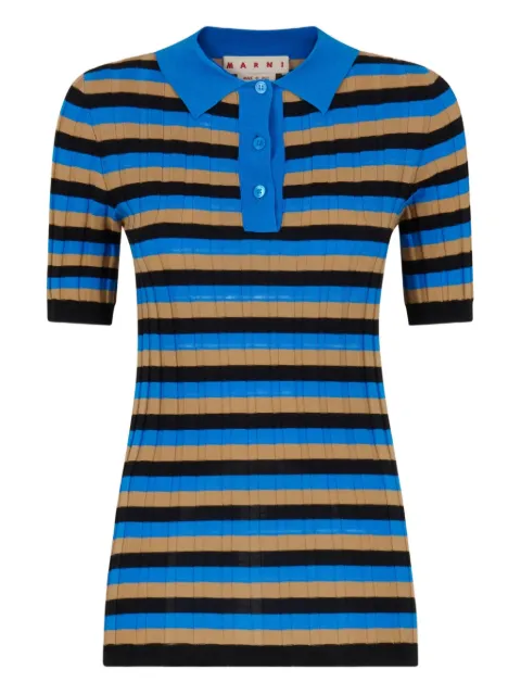 Marni striped polo top