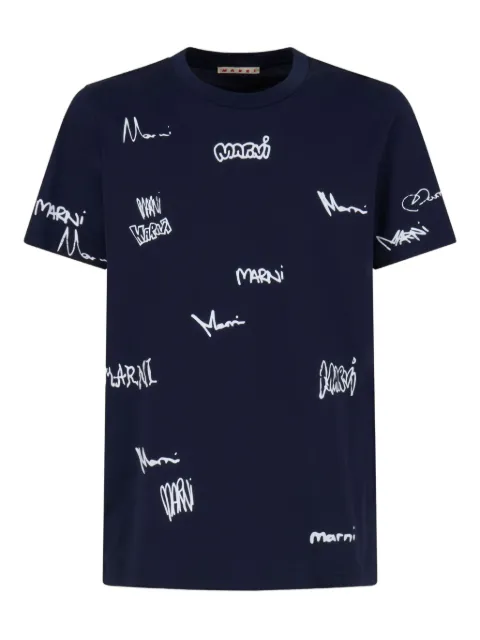Marni camiseta con logo estampado