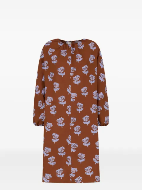Marni vestido manga larga con estampado floral