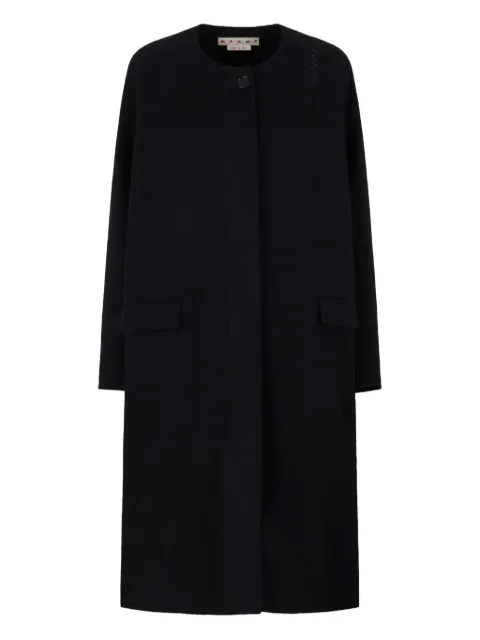 Marni manteau à logo brodé