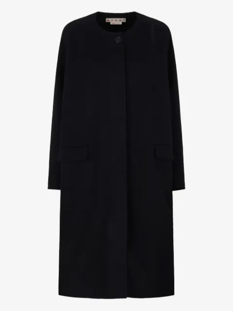 Marni logo-embroidered coat
