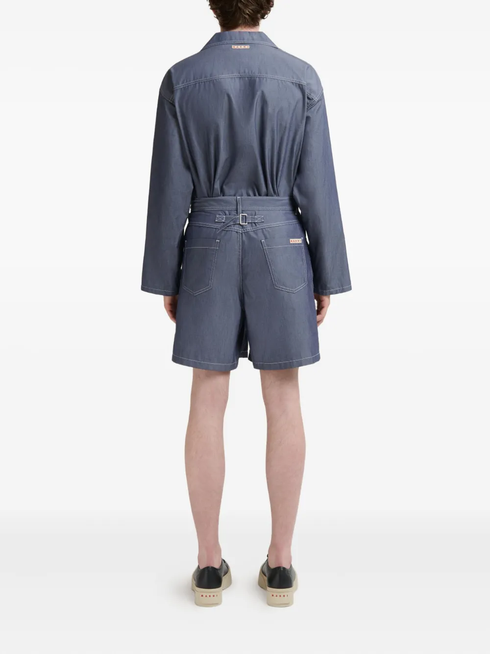 Marni Chambray shorts Blauw