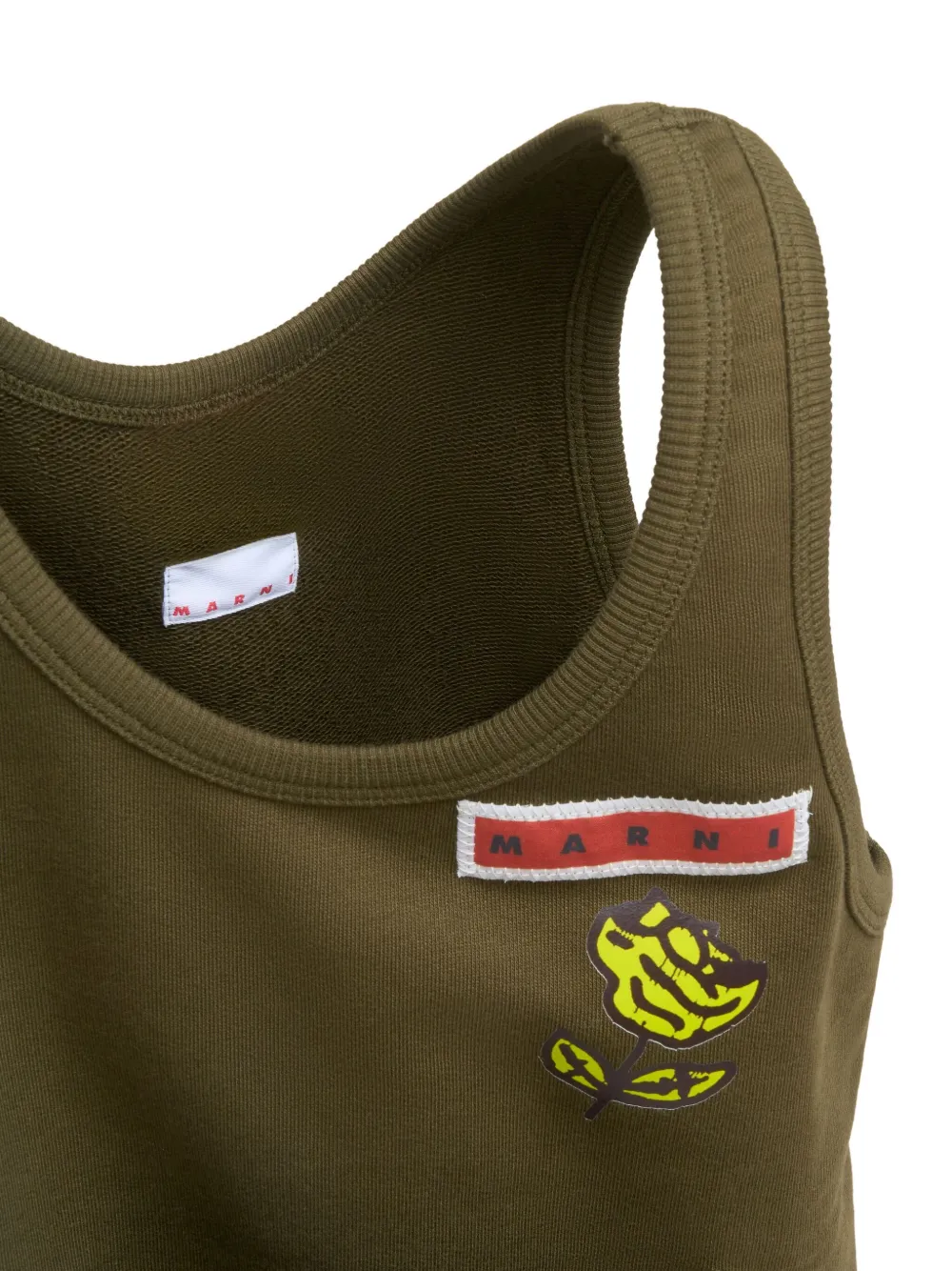 Marni Shopper met grafische print Groen