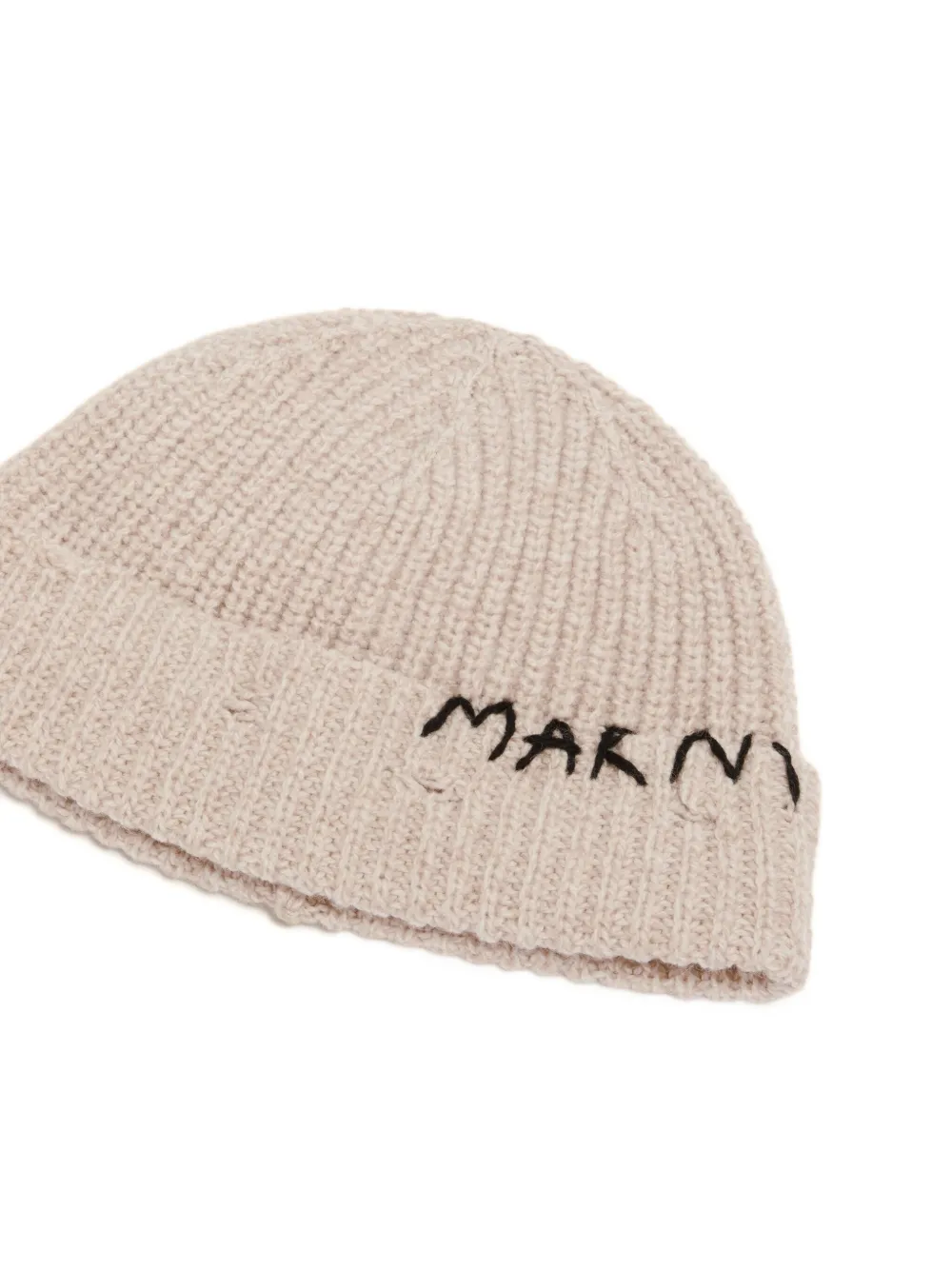Marni Muts met geborduurd logo Beige