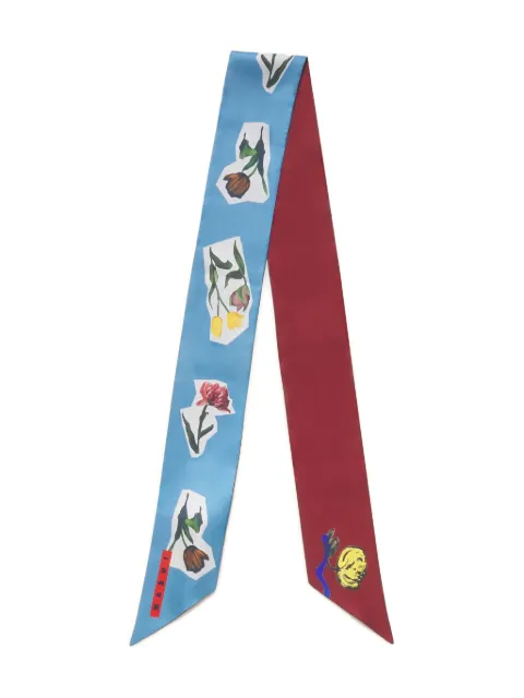 Marni Seidenschal mit Blumen-Print