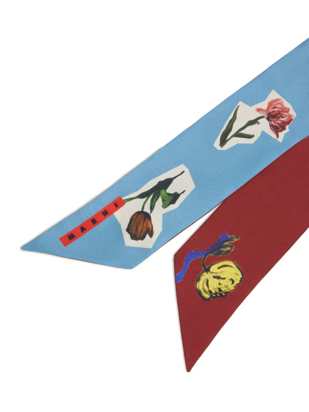 Marni Sjaal met bloemenprint Blauw