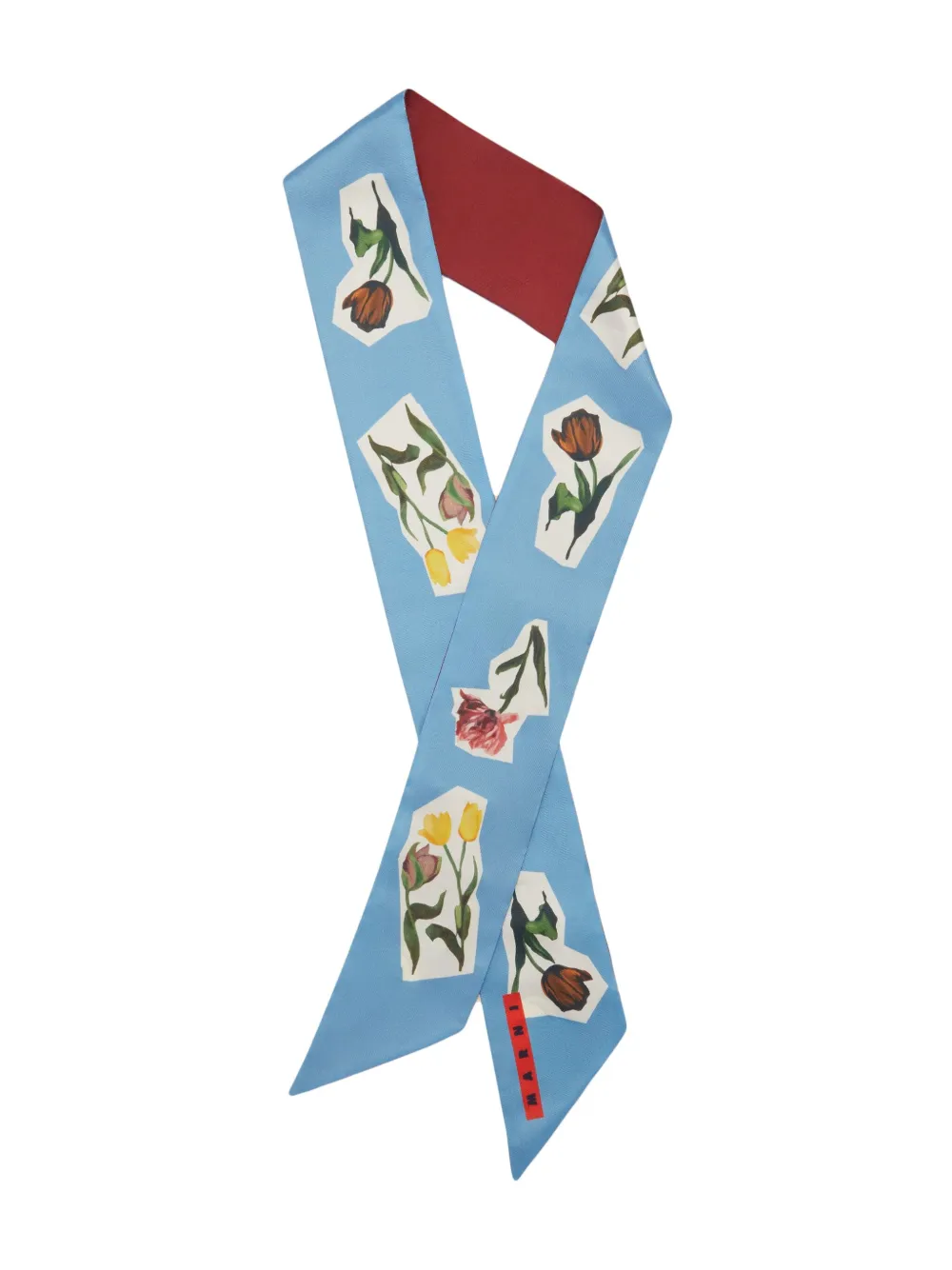 Marni Sjaal met bloemenprint Blauw