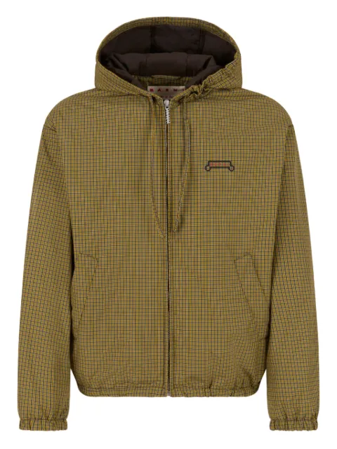 Marni check-print hooded jacket