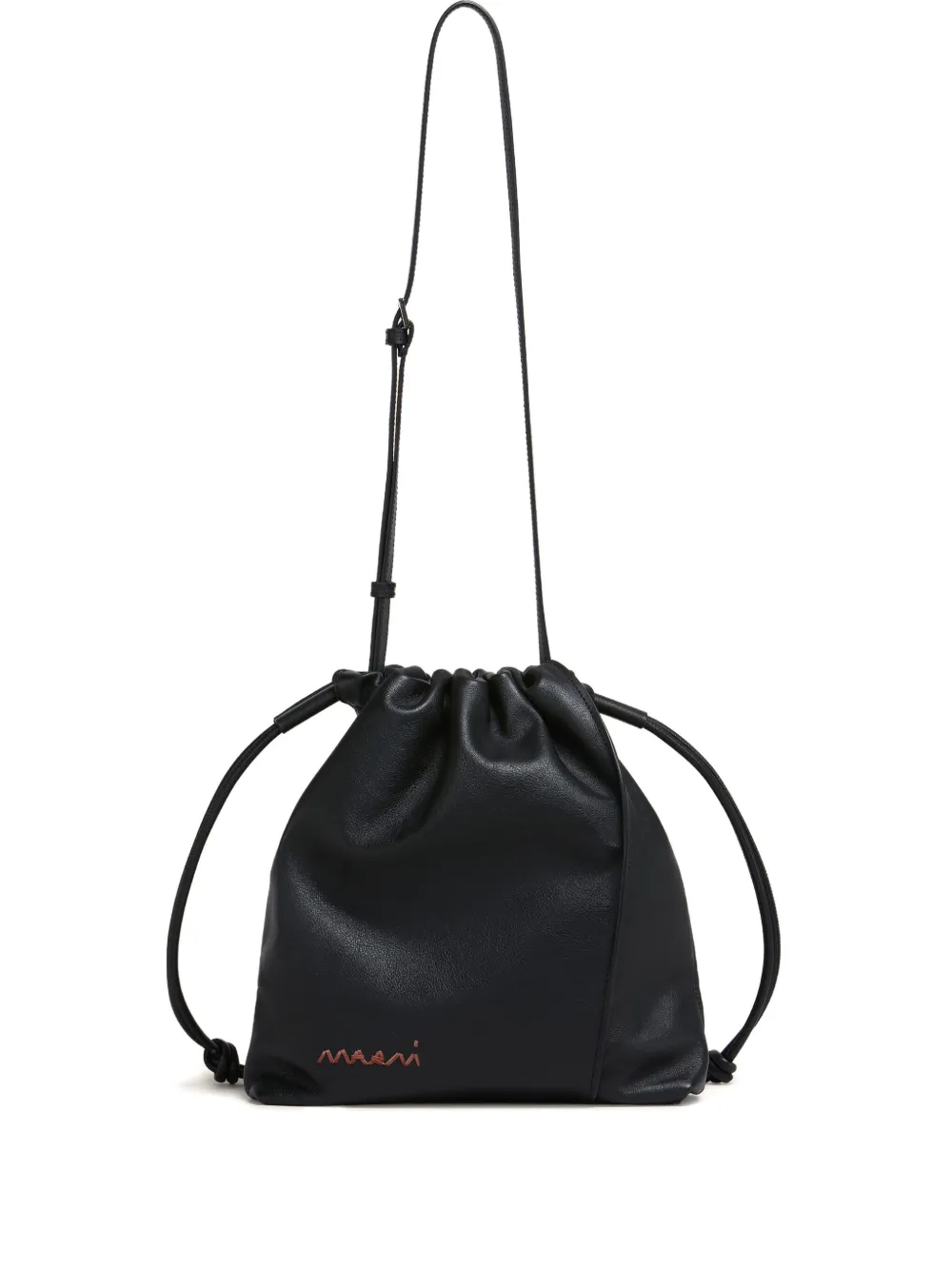 Marni レザーショルダーバッグ - ブラック Marni レザーショルダーバッグ - ブラック