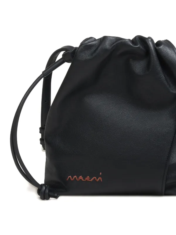 Marni Leather Shoulder Bag | Black | FARFETCH ZA