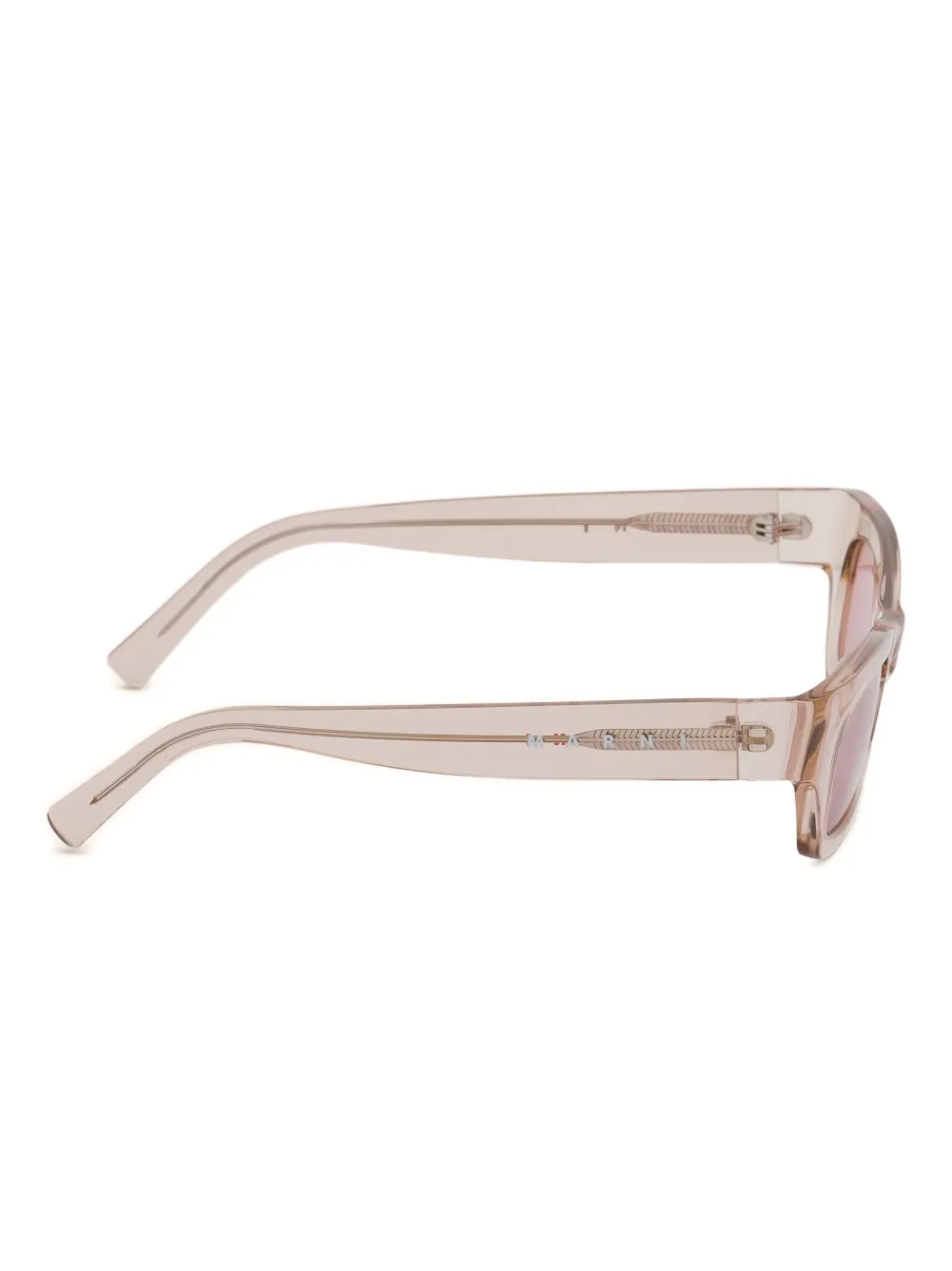 Marni Eyewear Zonnebril met rechthoekig montuur Beige