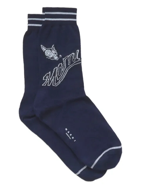 Marni embroidered-logo socks