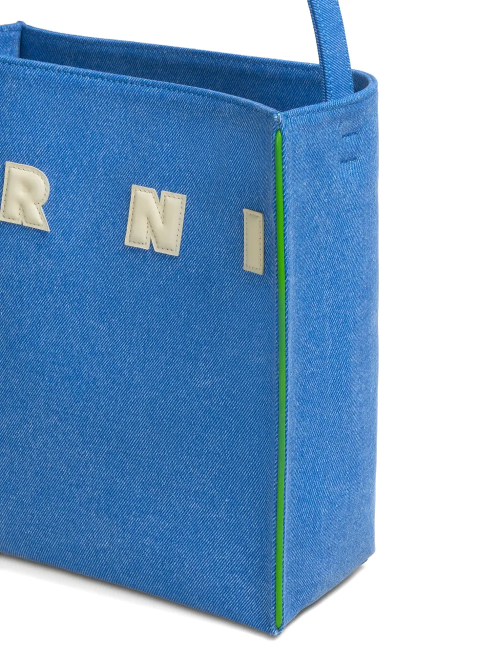 Marni Shopper met logopatch Blauw