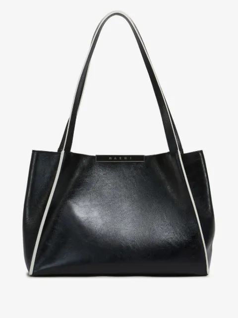 Marni leather Cresta E/W small tote bag