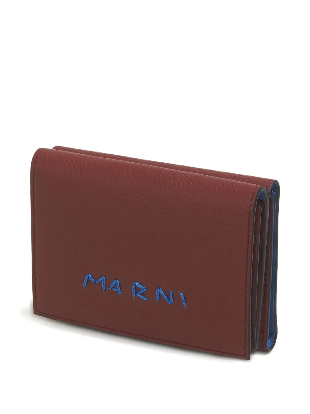 Marni Leren portemonnee Rood