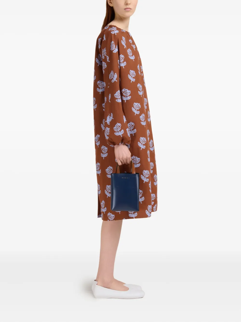 Marni Museo kleine shopper Blauw