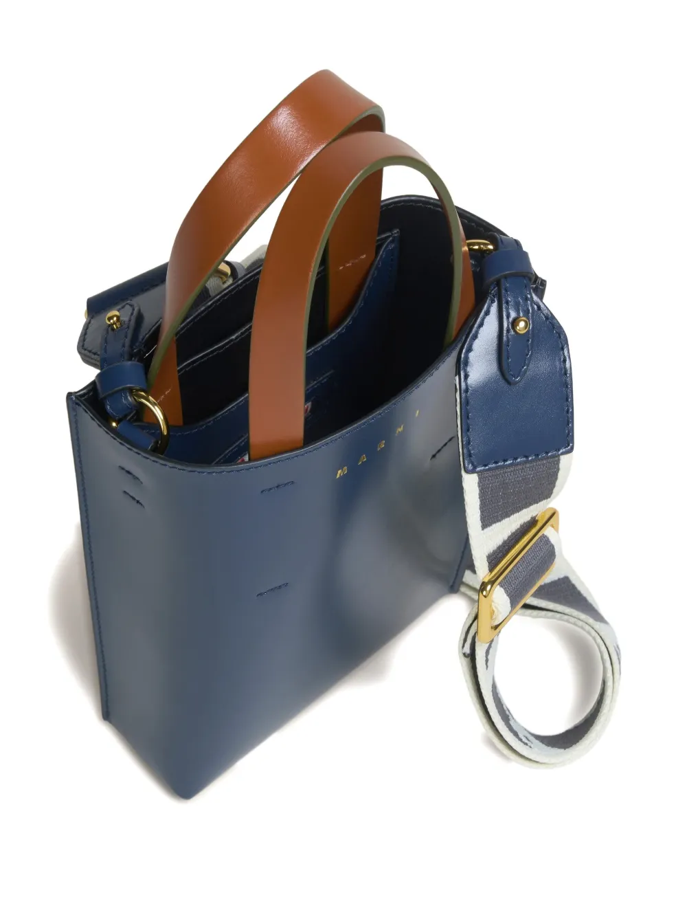Marni Museo kleine shopper Blauw