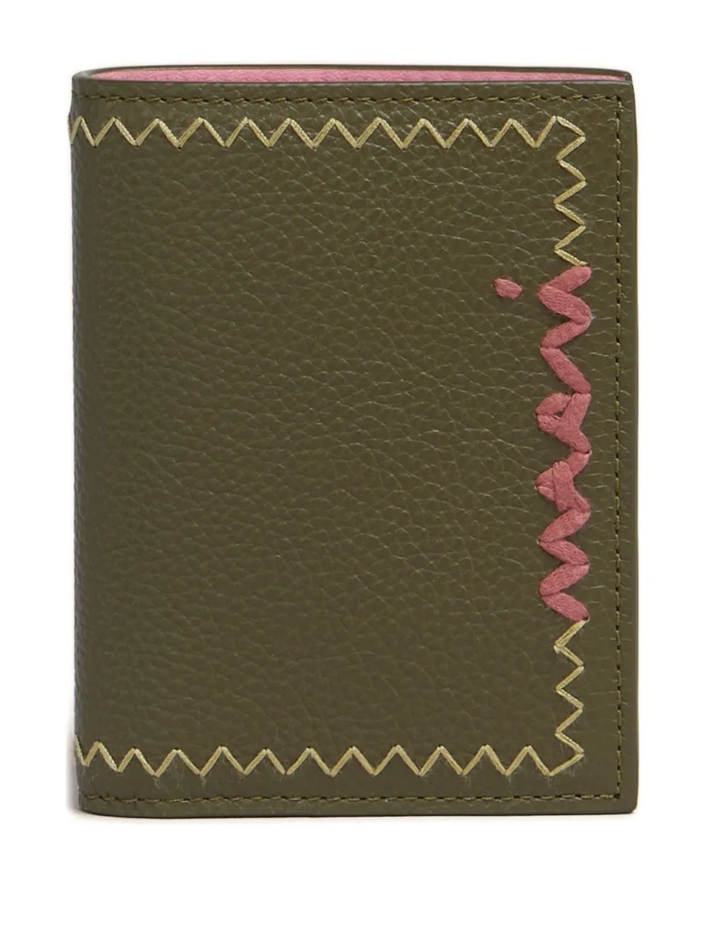 stitched-detail leather wallet