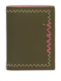 Marni stitched-detail leather wallet - 00V58 DEEPSAGE