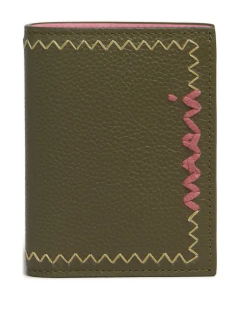 Marni stitched-detail leather wallet