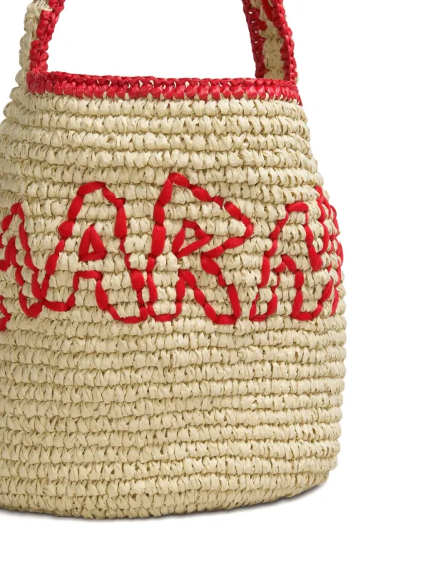 ショルダーバッグ・ポシェット MARNI Raffia small Nassa shoulder bag Marni Small Nassa Shoulder Bag | White | FARFETCH