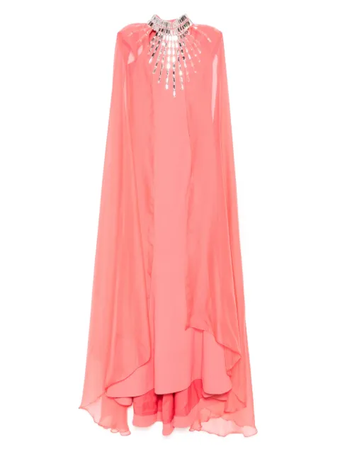 JEAN-LOUIS SABAJI embellished cape dress