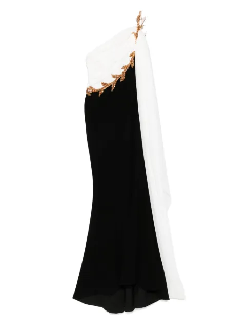 JEAN-LOUIS SABAJI embellished one-shoulder dress
