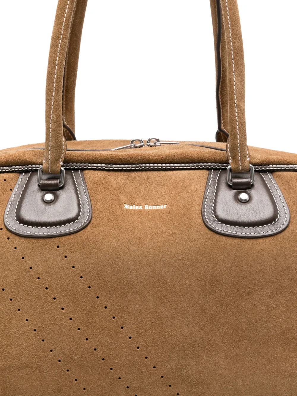 adidas x Wales Bonner suede bowling bag Bruin