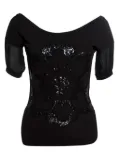 Gianfranco Ferré Pre-Owned sequin-embellished top - Black