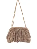Isla crystal-embellished clutch bag - Brown