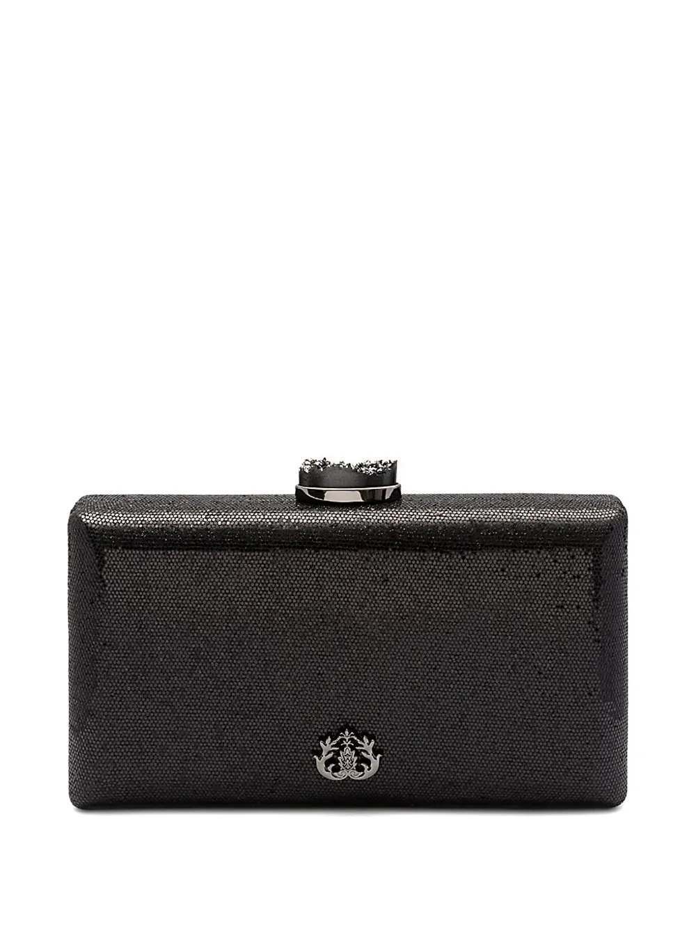 Isla Eva clutch verfraaid met kristallen - Zwart