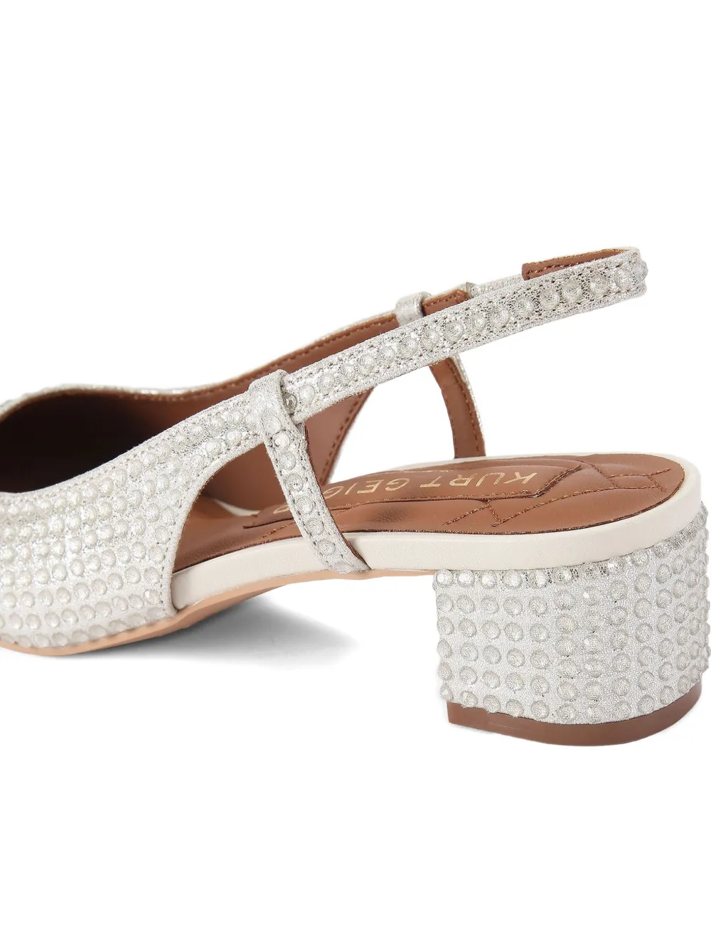 Kurt Geiger London 40 mm Sloane tweekleurige slingback pumps Wit
