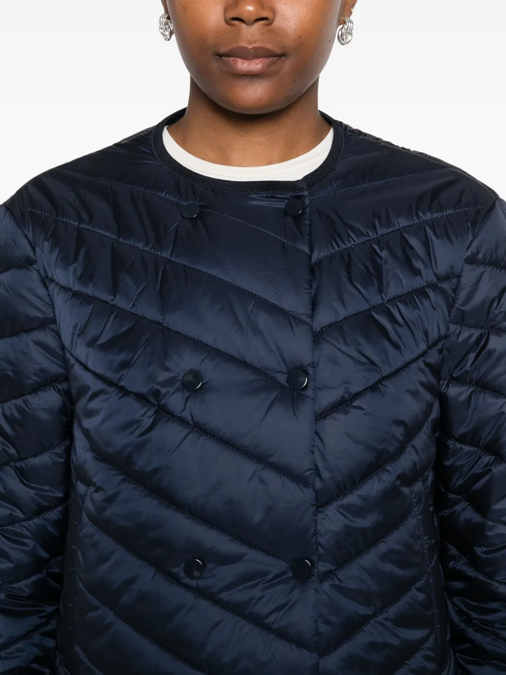 BOSS Pranella gewatteerd jack met dubbele rij knopen Blauw
