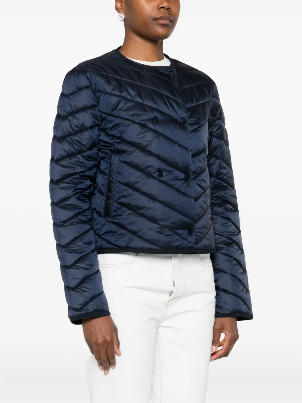 BOSS Pranella gewatteerd jack met dubbele rij knopen Blauw