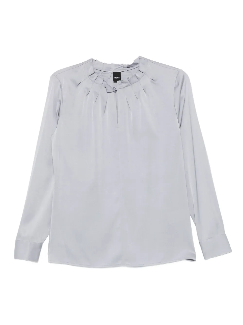 BOSS Blouse met geplooid detail Grijs