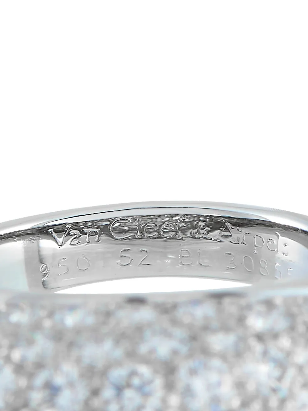 Pre-owned Van Cleef & Arpels Platinum Diamond Ring In Silver